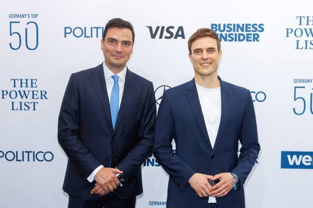 Award The Power List Germany s Top 50 Jan Philipp Burgard and Constantin Schreiber at The Power List Germany s Top 50 at the Sphere restaurant in the TV tower on 05 06 2025 in Berlin Copyright: xEventpressxKochanx