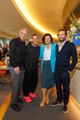 Award The Power List Germany s Top 50 Frank Thelen, Tim Raue, Dorothee Bär and Quirin Berg at The Power List Germany s Top 50 at the Sphere restaurant in the TV tower on 05 06 2025 in Berlin Copyright: xEventpressxKochanx