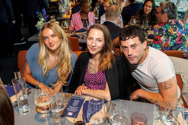 Award The Power List Germany s Top 50 Alicia Schmidt, Katharina Schüttler and Aaron Altaras at The Power List Germany s Top 50 at the Sphere restaurant in the TV tower on 05 06 2025 in Berlin Copyright: xEventpressxKochanx