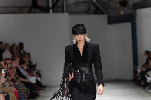 June 13, 2025, London, England, United Kingdom: The BA Fashion students from the University of Westminster are presenting their annual graduate show this evening in London. The event opens at 18:30 at Ambika P3, featuring runway presentations that highlight the final-term collections crafted by undergraduates in their final year. Attendees can expect a diverse display of menswear and womenswear, textile innovation, tailoring and experimental design, reflecting each studentÃ¢â‚¬â ¢s creative identity and technical proficiency. The show aims to mark the culmination of years of academic and practical training, offering observers insight into the next generation of designers entering the industry. London United Kingdom - ZUMAp242 20250613_zip_p242_005 Copyright: xJoaoxDanielxPereirax