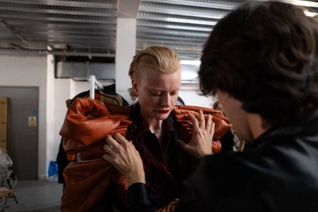 June 13, 2025, London, England, United Kingdom: The BA Fashion students from the University of Westminster are presenting their annual graduate show this evening in London. The event opens at 18:30 at Ambika P3, featuring runway presentations that highlight the final-term collections crafted by undergraduates in their final year. Attendees can expect a diverse display of menswear and womenswear, textile innovation, tailoring and experimental design, reflecting each studentÃ¢â‚¬â ¢s creative identity and technical proficiency. The show aims to mark the culmination of years of academic and practical training, offering observers insight into the next generation of designers entering the industry. London United Kingdom - ZUMAp242 20250613_zip_p242_021 Copyright: xJoaoxDanielxPereirax