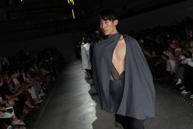 June 13, 2025, London, England, United Kingdom: The BA Fashion students from the University of Westminster are presenting their annual graduate show this evening in London. The event opens at 18:30 at Ambika P3, featuring runway presentations that highlight the final-term collections crafted by undergraduates in their final year. Attendees can expect a diverse display of menswear and womenswear, textile innovation, tailoring and experimental design, reflecting each studentÃ¢â‚¬â ¢s creative identity and technical proficiency. The show aims to mark the culmination of years of academic and practical training, offering observers insight into the next generation of designers entering the industry. London United Kingdom - ZUMAp242 20250613_zip_p242_033 Copyright: xJoaoxDanielxPereirax