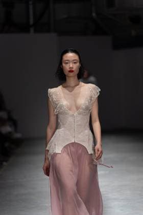 June 13, 2025, London, England, United Kingdom: The BA Fashion students from the University of Westminster are presenting their annual graduate show this evening in London. The event opens at 18:30 at Ambika P3, featuring runway presentations that highlight the final-term collections crafted by undergraduates in their final year. Attendees can expect a diverse display of menswear and womenswear, textile innovation, tailoring and experimental design, reflecting each studentÃ¢â‚¬â ¢s creative identity and technical proficiency. The show aims to mark the culmination of years of academic and practical training, offering observers insight into the next generation of designers entering the industry. London United Kingdom - ZUMAp242 20250613_zip_p242_047 Copyright: xJoaoxDanielxPereirax