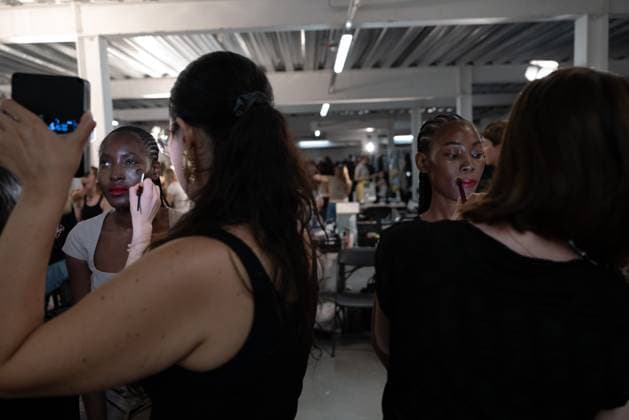 June 13, 2025, London, England, United Kingdom: The BA Fashion students from the University of Westminster are presenting their annual graduate show this evening in London. The event opens at 18:30 at Ambika P3, featuring runway presentations that highlight the final-term collections crafted by undergraduates in their final year. Attendees can expect a diverse display of menswear and womenswear, textile innovation, tailoring and experimental design, reflecting each studentÃ¢â‚¬â ¢s creative identity and technical proficiency. The show aims to mark the culmination of years of academic and practical training, offering observers insight into the next generation of designers entering the industry. London United Kingdom - ZUMAp242 20250613_zip_p242_048 Copyright: xJoaoxDanielxPereirax