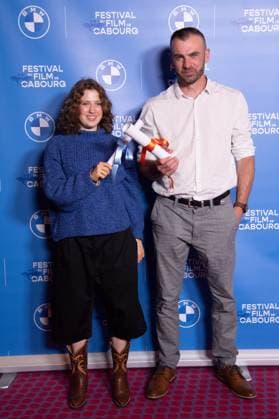 Cabourg Winners Photocall Juliette Gasquet and Julien Ernwein awarded with the Premier Rendez Vous 2025 award during the Winners Photocall as part of the 39th Cabourg Film Festival in Cabourg, France on June 13, 2025. Photo by Aurore Marechal ABACAPRESS.COM Cabourg France  Copyright: xMarechalxAurore ABACAx