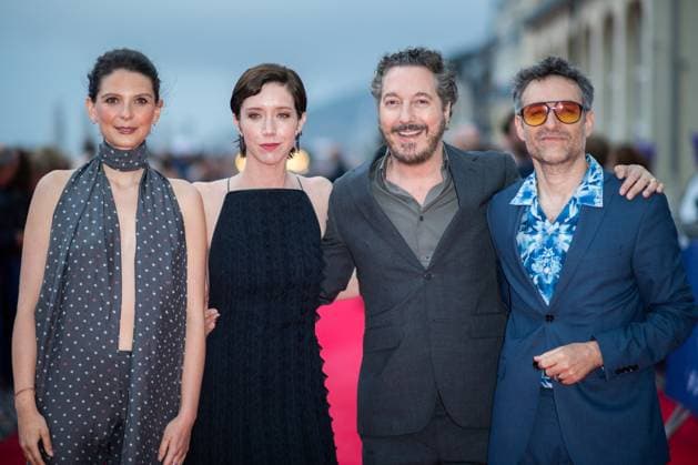Cabourg Award Ceremony Red Carpet Josephine Japy, Sara Giraudeau, Guillaume Gallienne and Mathieu Demy attending the awards ceremony red carpet as part of the 39th Cabourg Film Festival in Cabourg, France on June 13, 2025. Photo by Aurore Marechal ABACAPRESS.COM Cabourg France  Copyright: xMarechalxAurore ABACAx