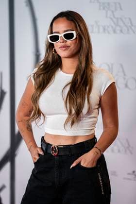 Lola Indigo concert photocall, Madrid, Spain - 14 Jun 2025 Gloria Camila Ortega attends to Lola Indigo concert photocall at Riyadh Air Metropolitano Stadium on 14 Jun, 2025 in Madrid, Spain. (Credit: A. Perez Meca Alfa Images) Madrid Riyadh Air Metropolitano Stadium Madrid Spain Copyright: x x2025xA.xPerezxMeca AlfaxImagesx