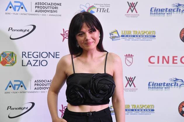 Rome, Italy: Rome, Via Veneto Golden Film Award 2025, In the photo: Claudia Tranchese Rome Italy  - ZUMAp169 20250614_zea_p169_1586 Copyright: xVincenzoxLandix