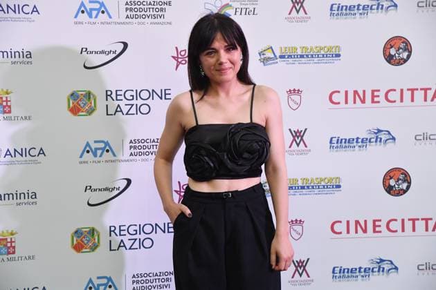 Rome, Italy: Rome, Via Veneto Golden Film Award 2025, In the photo: Claudia Tranchese Rome Italy  - ZUMAp169 20250614_zea_p169_1587 Copyright: xVincenzoxLandix