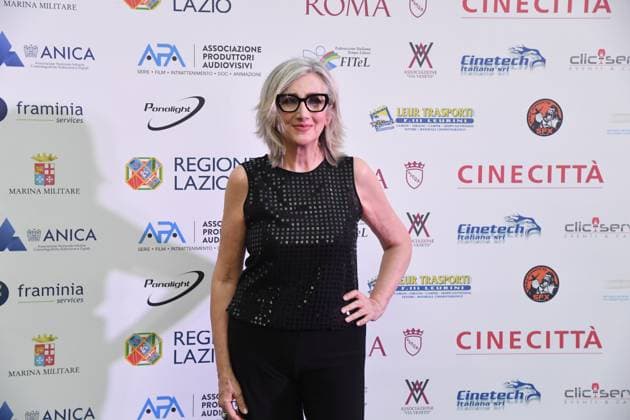 Rome, Italy: Rome, Via Veneto Golden Film Award 2025, In the photo: Lunetta Savino Rome Italy  - ZUMAp169 20250614_zea_p169_1601 Copyright: xVincenzoxLandix
