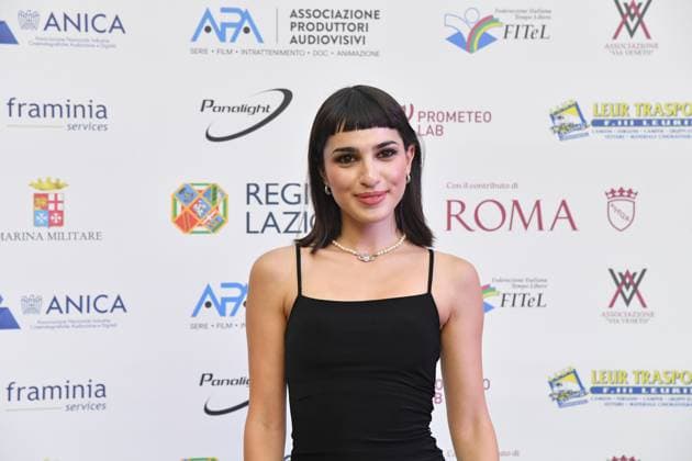 Rome, Italy: Rome, Via Veneto Golden Film Award 2025, In the photo: Angelica Pisilli Rome Italy  - ZUMAp169 20250614_zea_p169_1656 Copyright: xVincenzoxLandix