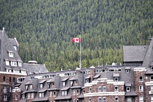 G7 Leaders Summit Canada 14 05 2025, Canada, Alberta, Banff, International Media Center for the G7 Leaders Summit at Kananaskis Lodge Village National Park, Rainbow, Whitewater, Mount Vernon, Hotel Banff of 1888, Rocky Mountains Â Banff Alberta Canada