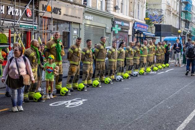 Bilder des Jahres 2025, News 06 Juni News Themen der Woche KW24 Grenfell silent walk Grenfell silent walk took place after 8 years on from the fire that claimed 72 lives., Credit:Zak Irfan Avalon  Copyright: xZakxIrfanx xAvalonx 1011038079