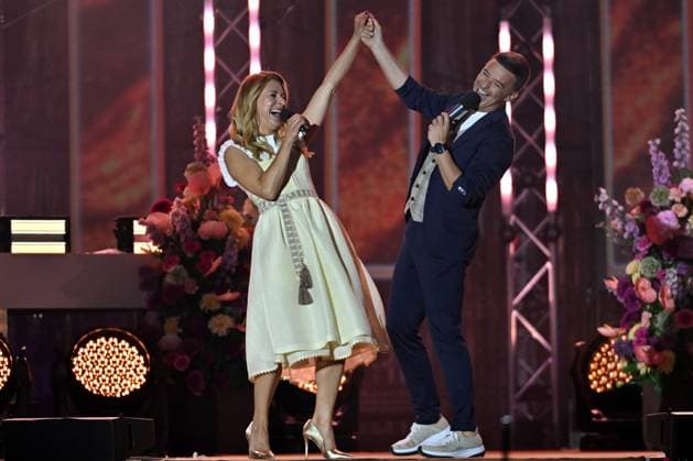 14 06 2025 Bad Kleinkirchheim St Oswald am Hoferriegel in Austria AUT Wenn die Musi spielt Open Air 2025 Stefanie Hertel and Marco Ventre,