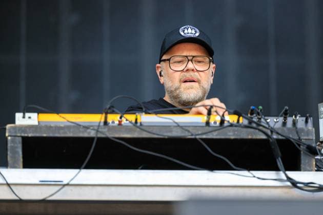 Leftfield live at Piknik i Parken 2025 Oslo, Norway. 14th, June 2025. The British electronic music group Leftfield performs a live concert during the Norwegian music festival Piknik i Parken 2025 in Oslo. Here musician Adam Wren is seen live on stage. Norway, Oslo  Copyright: xGonzalesxPhoto StianxS.xMollerx