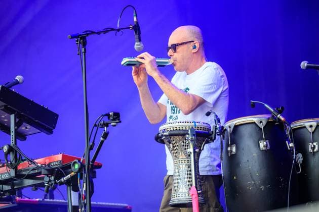 Leftfield live at Piknik i Parken 2025 Oslo, Norway. 14th, June 2025. The British electronic music group Leftfield performs a live concert during the Norwegian music festival Piknik i Parken 2025 in Oslo. Here musician Neil Barnes is seen live on stage. Norway, Oslo  Copyright: xGonzalesxPhoto StianxS.xMollerx