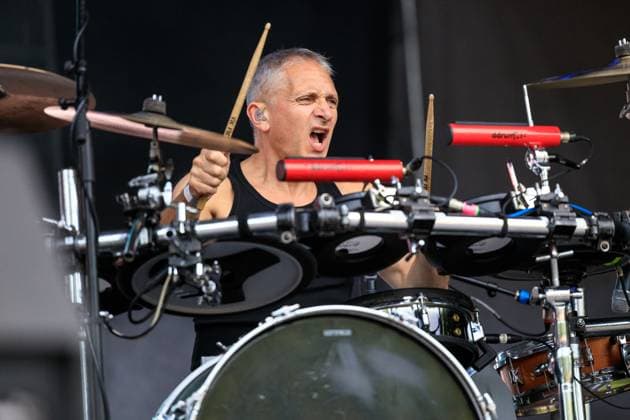 Leftfield live at Piknik i Parken 2025 Oslo, Norway. 14th, June 2025. The British electronic music group Leftfield performs a live concert during the Norwegian music festival Piknik i Parken 2025 in Oslo. Here drummer Sebastian Beresford is seen live on stage. Norway, Oslo  Copyright: xGonzalesxPhoto StianxS.xMollerx