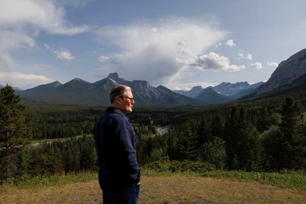 Prime Minister Keir Starmer arrives at the G7 15 06 2025. Kananaskis, Canada. Prime Minister Keir Starmer takes a walk to look at the mountains as he arrives at the G7 World Leaders Summit in the Kananaskis., Credit:Simon Dawson Avalon Canada, Kananaskis  Copyright: xSimonxDawsonx xAvalonx 1011358334