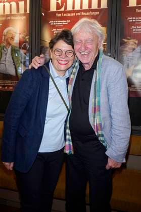 Emil Steinberger with his wife Niccel Steinberger at the premiere of the documentary Typical Emil On Letting Go and Starting Over at Kant Kino Berlin, 16 06 2025 Foto:xT.xBartillax xFuturexImagex emil_5612