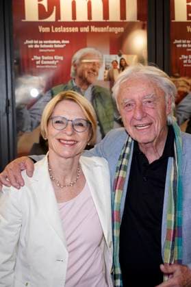 Livia Leu and Emil Steinberger at the premiere of the documentary Typisch Emil Vom Loslassen und Neuanfangen at Kant Kino Berlin, 16 06 2025 Foto:xT.xBartillax xFuturexImagex emil_5631