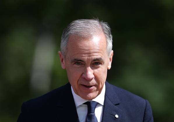 June 16, 2025, Kananaskis, Ab, CANADA: Canadian Prime Minister Mark Carney looks on while welcoming world leaders to the G7 Summit in Kananaskis, Alta., on Monday, June 16, 2025. Kananaskis CANADA  - ZUMAc35_ 20250616_zaf_c35_173 Copyright: xDarrylxDyckx