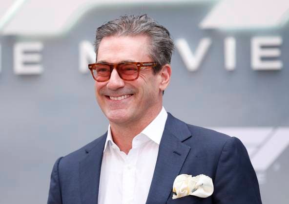 Jon Hamm arrives on the red carpet for the Apple Original Films & Warner Bros. Pictures F1 World Premiere in Times Square on Monday, June 16, 2025 in New York City.  NYP20250616124 JOHNxANGELILLO