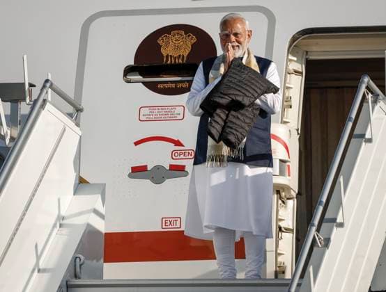 June 16, 2025, Calgary, Ab, CANADA: Indian Prime Minister Narendra Modi arrives in Calgary, Alta., Monday, June 16, 2025, to attend the G7 Leaders meeting taking place in Kananaskis. Calgary CANADA  - ZUMAc35_ 20250616_zaf_c35_277 Copyright: xJeffxMcintoshx