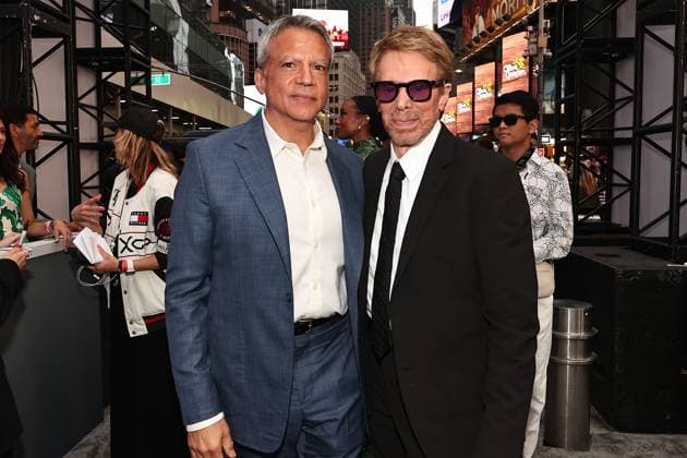 Red carpet arrivals for the World Premiere of Apple Original Films F1 The Movie in Times Square. F1 The Movie will be released in theatre s and in IMAX in partnership with Warner Bros. Pictures on June 27, 2025 Featuring: Michael De Luca and Jerry Bruckheimer Where: New York, New York, United States When: 16 Jun 2025 Credit: Dave Allocca Starpix INSTARimages EDITORIAL USE ONLY. NOT FOR USE BY NEWSPAPERS BASED IN THE UK. Copyright: xx instar54848335