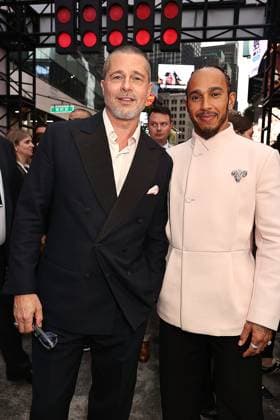 Red carpet arrivals for the World Premiere of Apple Original Films F1 The Movie in Times Square. F1 The Movie will be released in theatre s and in IMAX in partnership with Warner Bros. Pictures on June 27, 2025 Featuring: Brad Pitt and Lewis Hamilton Where: New York, New York, United States When: 16 Jun 2025 Credit: Dave Allocca Starpix INSTARimages EDITORIAL USE ONLY. NOT FOR USE BY NEWSPAPERS BASED IN THE UK. Copyright: xx instar54848347