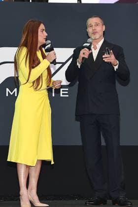 Red carpet arrivals for the World Premiere of Apple Original Films F1 The Movie in Times Square. F1 The Movie will be released in theatre s and in IMAX in partnership with Warner Bros. Pictures on June 27, 2025 Featuring: Brad Pitt with Guest Where: New York, New York, United States When: 16 Jun 2025 Credit: Dave Allocca Starpix INSTARimages EDITORIAL USE ONLY. NOT FOR USE BY NEWSPAPERS BASED IN THE UK. Copyright: xx instar54848363