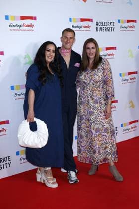 Miyabi Kawai, Lukas Sauer and Ulrike Frank at the Ernstings Family Celebrate Diversity Fashion Show on 17 06 2025 in Hamburg Ernstings Family Fashion Show 2025 in Hamburg