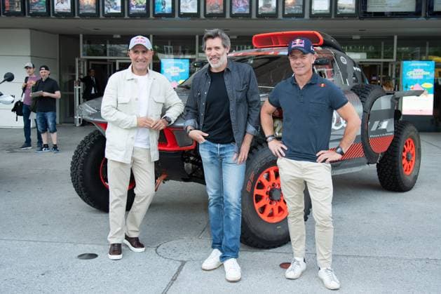 Dakar Chronicles Premiere Stephane Peterhansel, Jalil Lespert and Sebastien Loeb attending the Dakar Chronicles Premiere at the Mk2 Bibliotheque cinema in Paris, France on June 17, 2025. Photo by Aurore Marechal ABACAPRESS.COM Paris France  Copyright: xMarechalxAurore ABACAx
