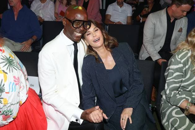 Ernsting s family Fashion Show Hamburg, 17 06 2025 Elisabeth Röhm, Teri Hatcher and Bruce Darnell at the Ernsting s family Fashion Show at the Empire Riverside Hotel in Hamburg Hamburg Copyright: xMatthiasxGränzdörferx