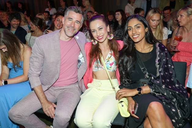 Ernsting s family Fashion Show Hamburg, 17 06 2025 Jo Weil, Svenja Theißen and ayana Ranjan at the Ernsting s family Fashion Show at the Empire Riverside Hotel in Hamburg Hamburg Copyright: xMatthiasxGränzdörferx