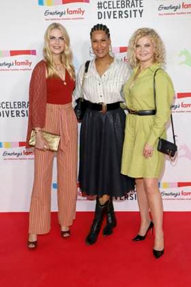 Tanja Buelter, Marie Amiere, Eva Imhof as guests on the red carpet at the Ernstings Fashion HW Show 2025 under the motto Celebrate Diversity at the Hotel Empire Riverside on June 17, 2025 in Hamburg Hamburg Germany