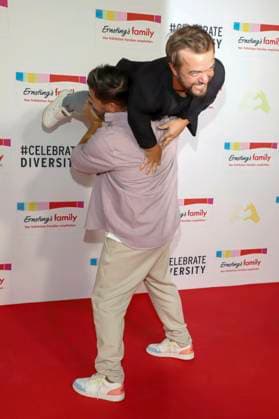 Simon Albers, Mathias Mester as guests on the red carpet at the Ernstings Fashion HW Show 2025 under the motto Celebrate Diversity at the Hotel Empire Riverside on June 17, 2025 in Hamburg Hamburg Germany