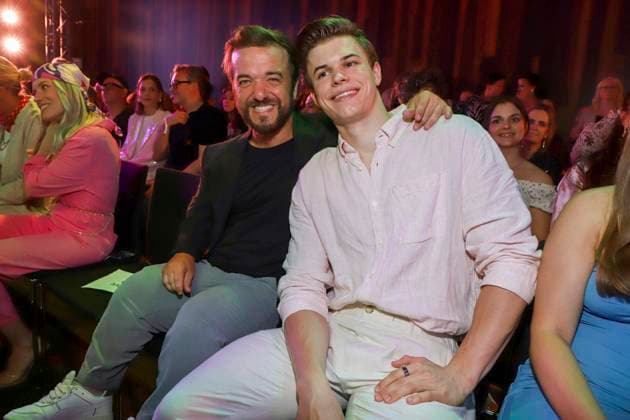 Mathias Mester, Taliso Engel as guests at the Ernstings Fashion HW Show 2025 under the motto Celebrate Diversity at the Hotel Empire Riverside on June 17, 2025 in Hamburg Hamburg Germany