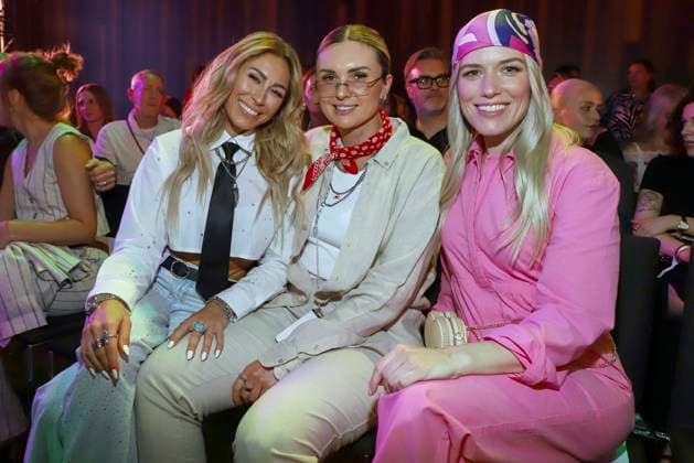 Linda Teodosiu, Xandra, Vanessa Meisinger as guests at the Ernstings Fashion HW Show 2025 under the motto Celebrate Diversity at the Hotel Empire Riverside on June 17, 2025 in Hamburg Hamburg Germany