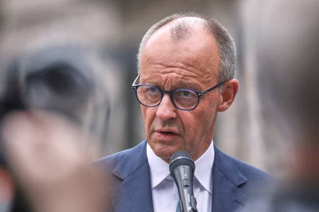 Kananaskis, Alberta, Canada, 17 06 2025 Mountain Lodge G7 Summit 2025 German Chancellor Friedrich Merz CDU gives a statement to journalists at the end of the meeting in which he describes the summit as a complete success Copyright: xdtsxNachrichtenagenturx dts_71309