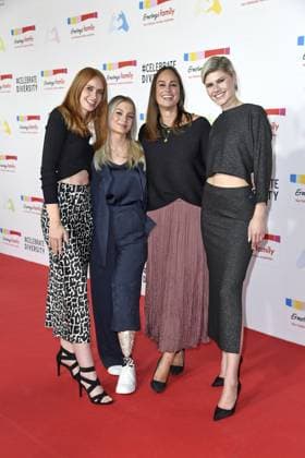 Sandra Hunke, Anna Osicki, Saskia Grimm and Lea Oude Engberink at the Ernsting™s family fashion reception under the inspiring motto CELEBRATE DIVERSITY at the Riverside Hotel in Hamburg on 17 06 2025