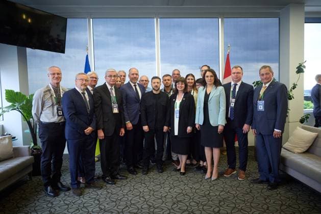 Ukrainian President Volodymyr Zelenskyy attends the G7 Ukrainian President Volodymyr Zelenskyy attends the G7 Summit and meets with officials and representatives of member states in Canada on June 17, 2025. Photo by PRESIDENT OF UKRAINE apaimages Canada Canada Canada 170625_Canada_UPO_00(16).jpeg Copyright: xapaimagesxPRESIDENTxOFxUKRAINEx xapaimagesx