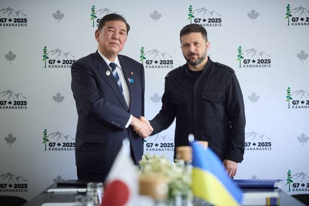 Ukrainian President Volodymyr Zelenskyy attends the G7 Ukrainian President Volodymyr Zelenskyy attends the G7 Summit and meets with officials and representatives of member states in Canada on June 17, 2025. Photo by PRESIDENT OF UKRAINE apaimages Canada Canada Canada 170625_Canada_UPO_00(41).jpeg Copyright: xapaimagesxPRESIDENTxOFxUKRAINEx xapaimagesx