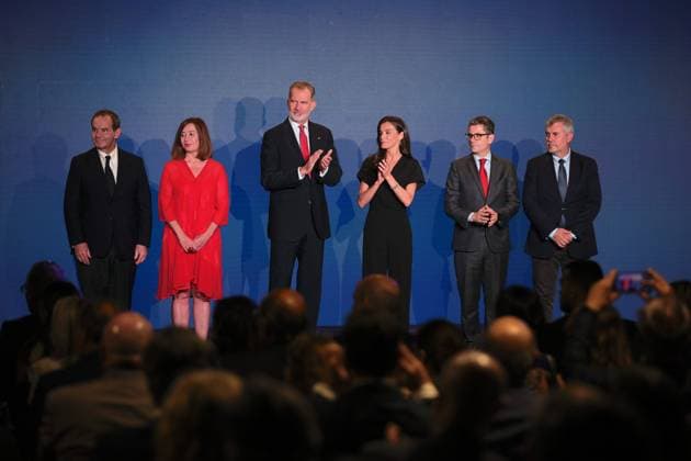 Spanish King Felipe VI and Queen Letizia during the delivery of the King of Spain International Journalism Awards in Madrid on Wednesday, June 2025. Cordon Press 