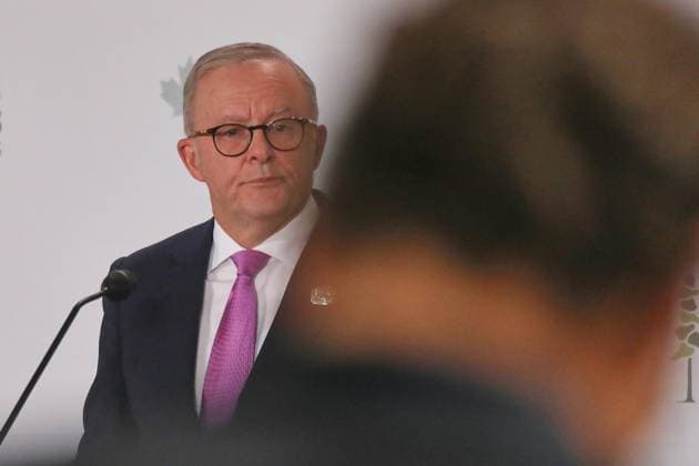 Kananaskis, Alberta, Canada, 18 06 2025 Mountain Lodge G7 Summit 2025 Australian Prime Minister Anthony Albanese speaks at a closing press conference Copyright: xdtsxNachrichtenagenturx dts_71305
