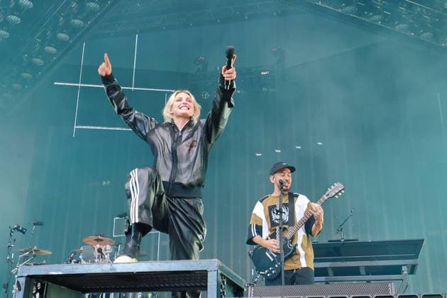 Entertainment Themen der Woche KW25 Entertainment Bilder des Tages 18.06.2025 , Linkin Park, Sängerin Emily Armstrong, im Konzert live im Olympiastadion, Berlin, Musik, Berlin *** 18 06 2025 , Linkin Park, Singer Emily Armstrong, in concert live at the Olympiastadion, Berlin, Music, Berlin