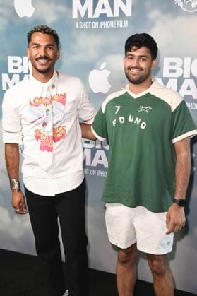 William Rayfet Hunter with companion at the premiere of the Apple iPhone 16 Pro short film Big Man at BFI Southbank London, 18 06 2025 Foto:xS.xVasx xFuturexImagex big_man_5680