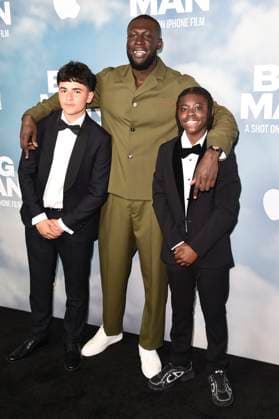 Jaydon Eastman, Stormzy and Klevis Brahja at the premiere of the Apple iPhone 16 Pro short film Big Man at BFI Southbank London, 18 06 2025 Foto:xS.xVasx xFuturexImagex big_man_5711