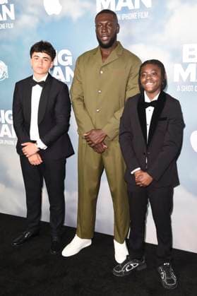 Jaydon Eastman, Stormzy and Klevis Brahja at the premiere of the Apple iPhone 16 Pro short film Big Man at BFI Southbank London, 18 06 2025 Foto:xS.xVasx xFuturexImagex big_man_5713