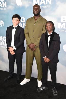 Jaydon Eastman, Stormzy and Klevis Brahja at the premiere of the Apple iPhone 16 Pro short film Big Man at BFI Southbank London, 18 06 2025 Foto:xS.xVasx xFuturexImagex big_man_5714