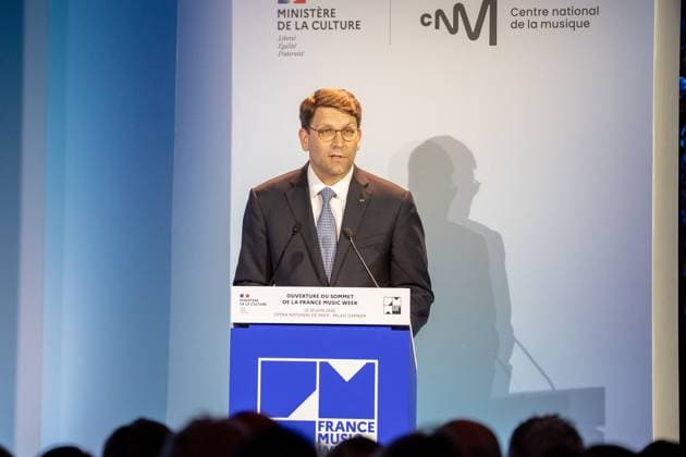 Summit France Music Week - Palais Garnier - Paris Director of the Opéra national de Paris, Alexander Neef during the 2025 France Music Week Summit. From the iconic Palais Garnier, the France Music Week Summit brings together global music leaders to shape the future of the industry in the age of digital, AI, and new creative horizons. France, Palais Garnier, Paris on June 20, 2025. Photo by Alexis Jumeaux ABACAPRESS.COM Paris Ile-de-France France  Copyright: xJumeauxAlexis ABACAx